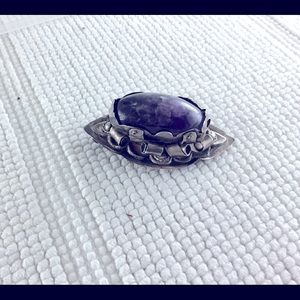 Artisan Made Silver Tone Metal Brutalist Pendant